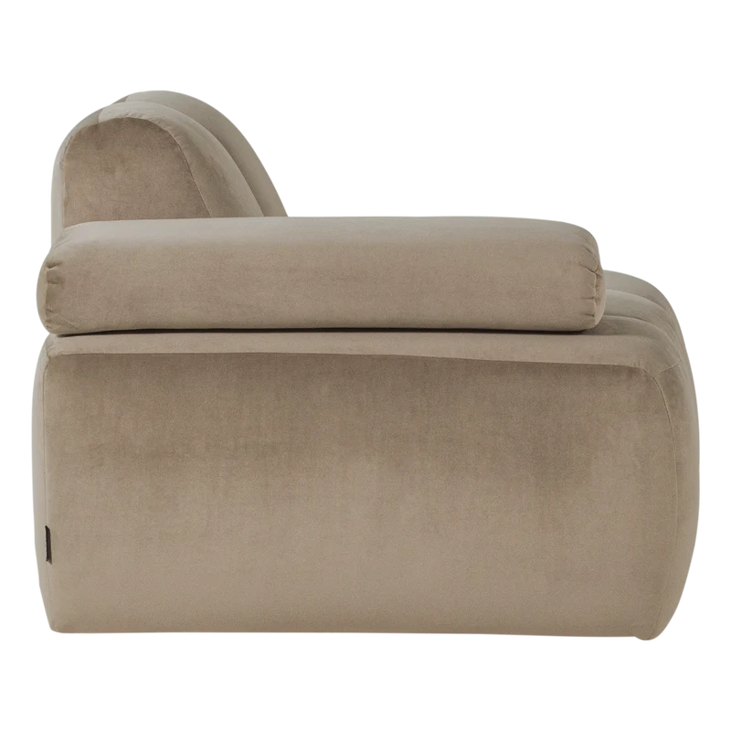 Mojo 1-Sitzer-Element Armlehne links Samt Khaki