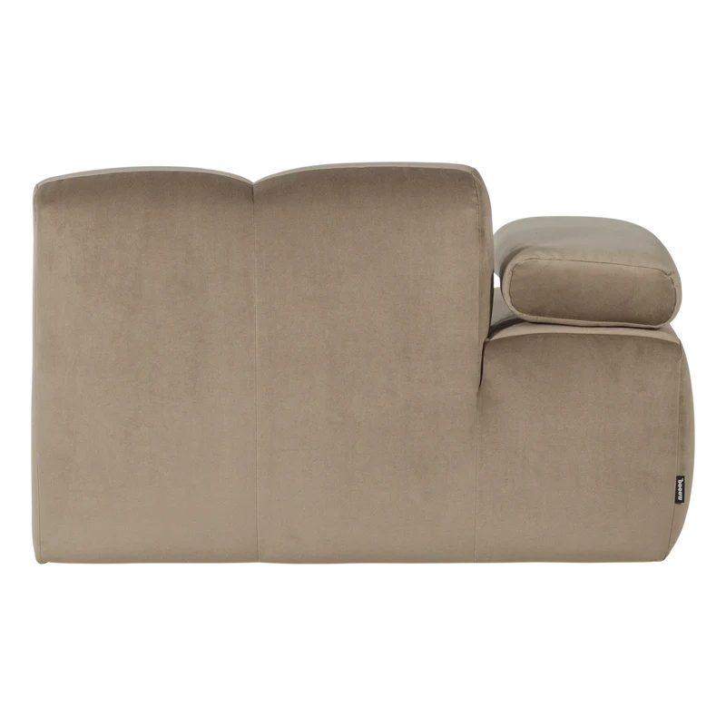 Mojo 1-Sitzer-Element Armlehne links Samt Khaki