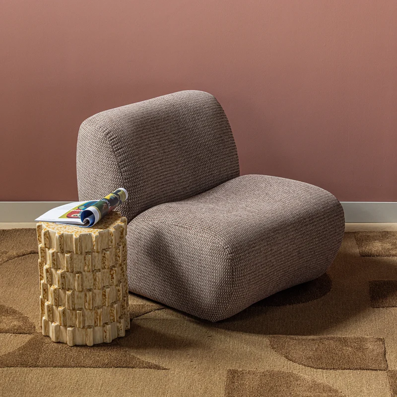 Nomu sessel grob chenille braun