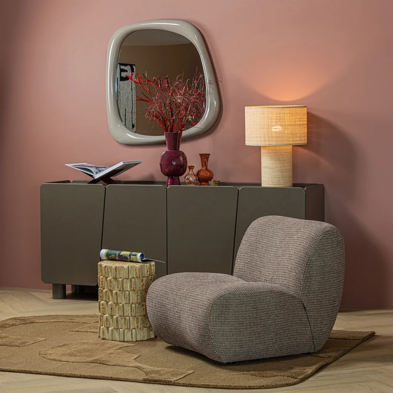 Nomu sessel grob chenille braun