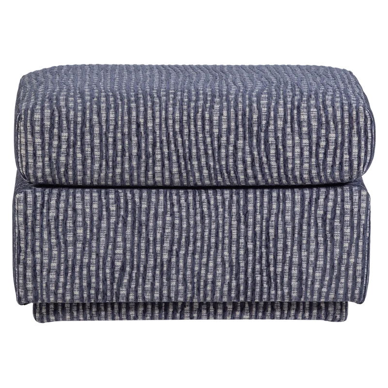 Lou hocker mit dessin grau/blau