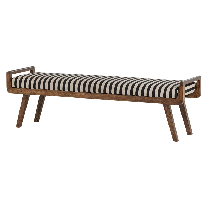 Valo bank holz braun mit streifen schwarz/weiss