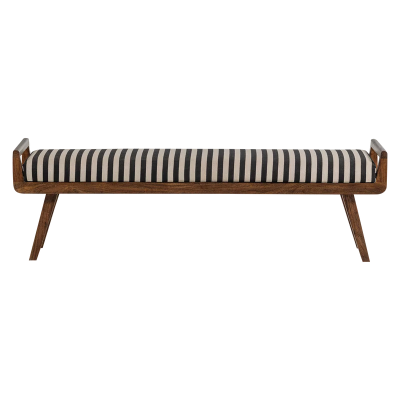 Valo bank holz braun mit streifen schwarz/weiss