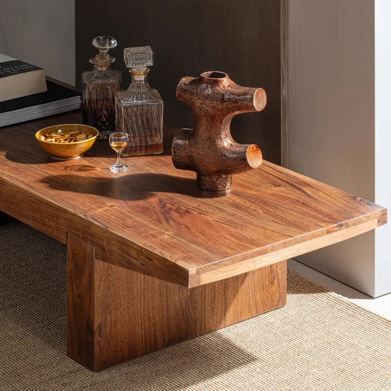 Eron couchtisch acacia holz braun