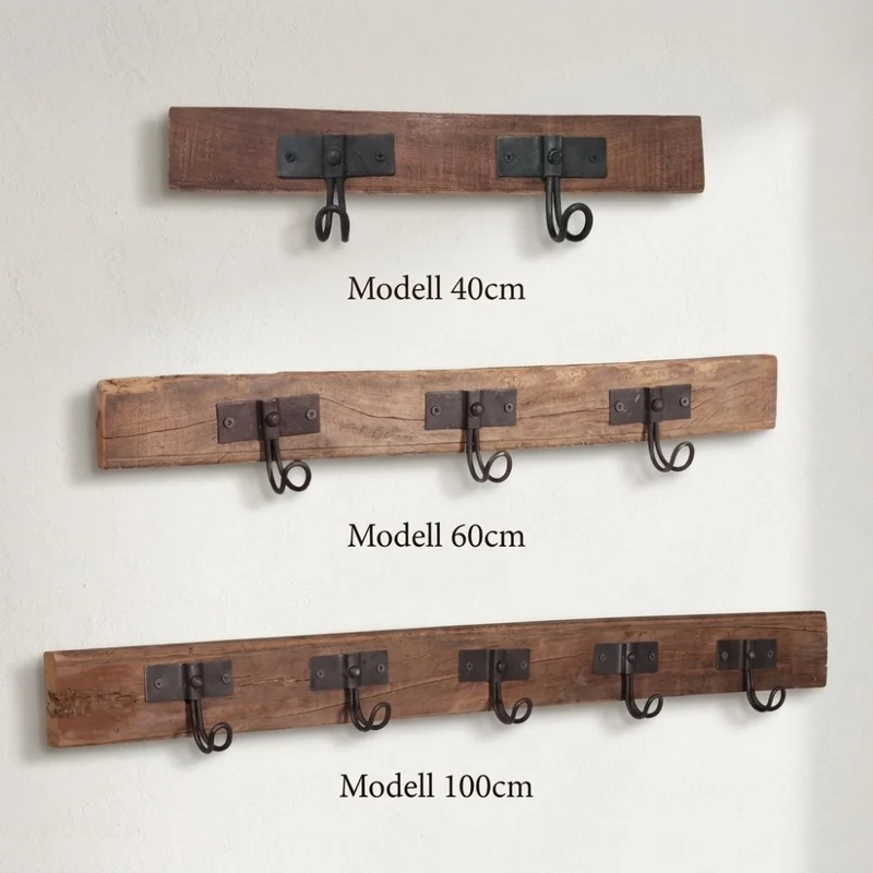 Massive Garderobe VECCHIO 100cm natural recyceltes Holz