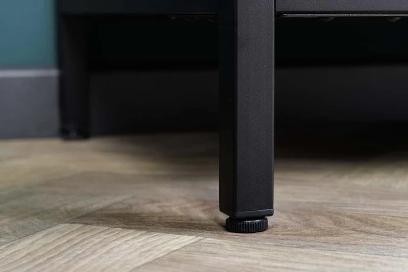 Elegante Virine ACERO 102x80cm schwarz Metall Konsole