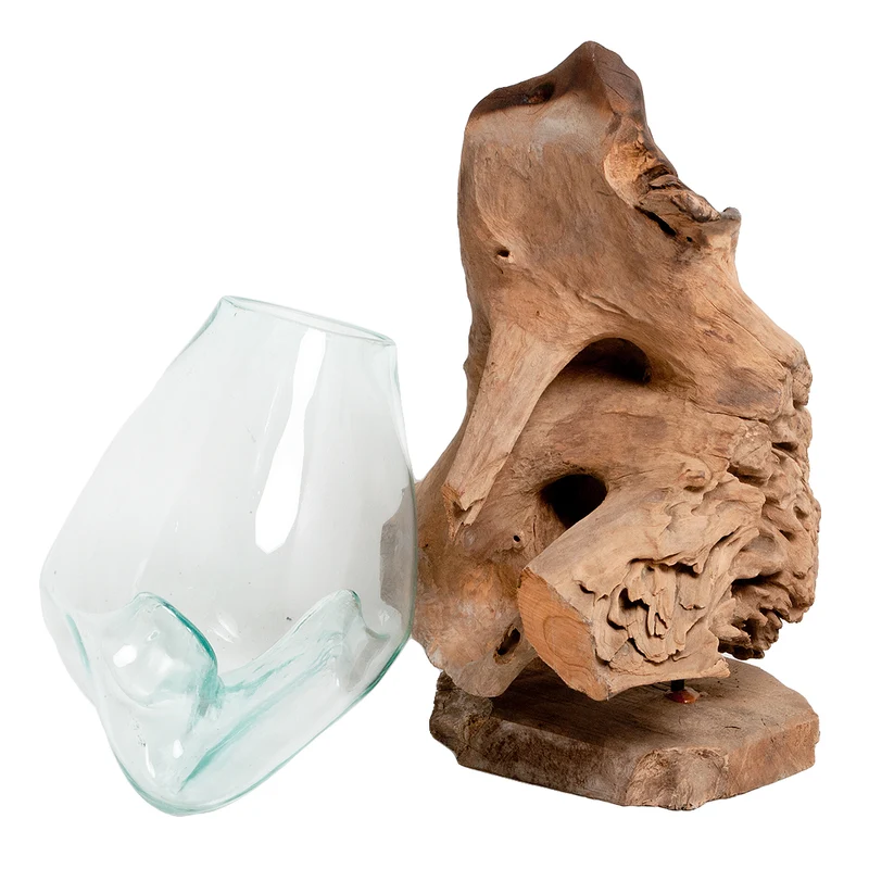 Aussergewöhnliches Deko-Objekt DROP-UNO ca. H70cm Teak Unikat