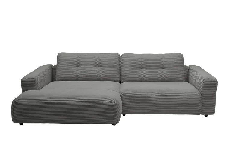 KAWOLA Sofa MIKA Ecksofa Cord grau