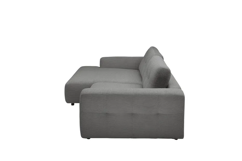KAWOLA Sofa MIKA Ecksofa Cord grau