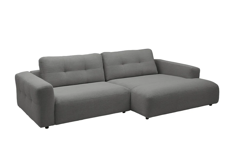 KAWOLA Sofa MIKA Ecksofa Cord grau
