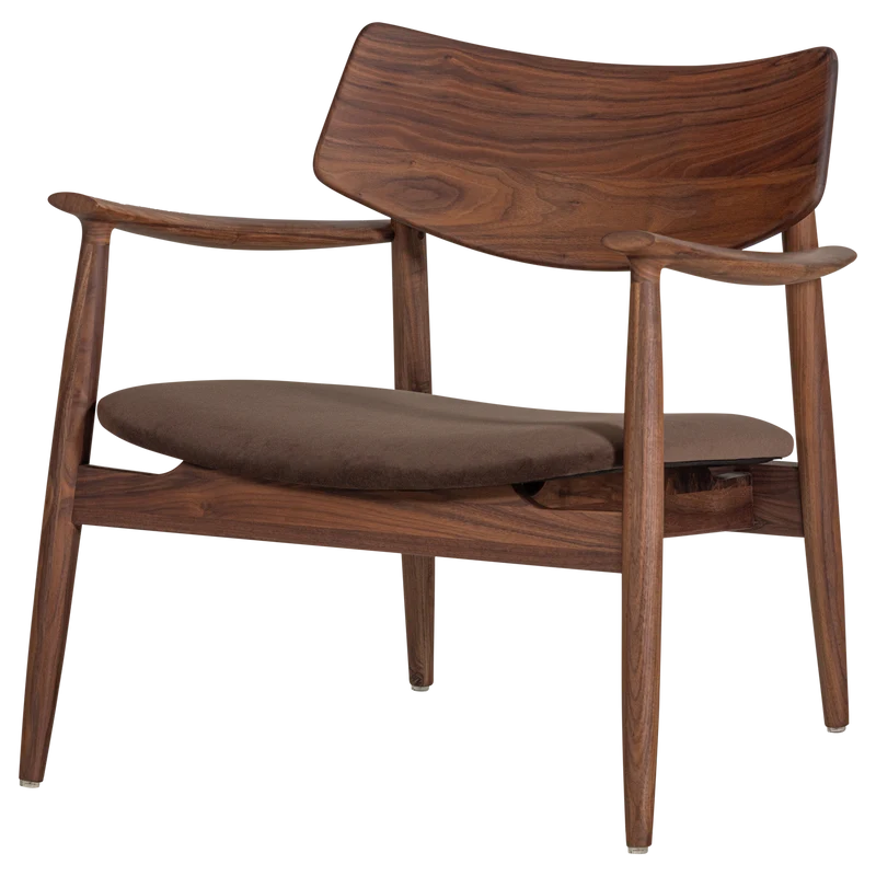 Bask sessel walnussholz braun