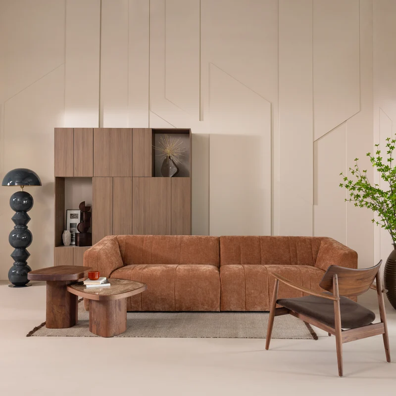 Bask sessel walnussholz braun