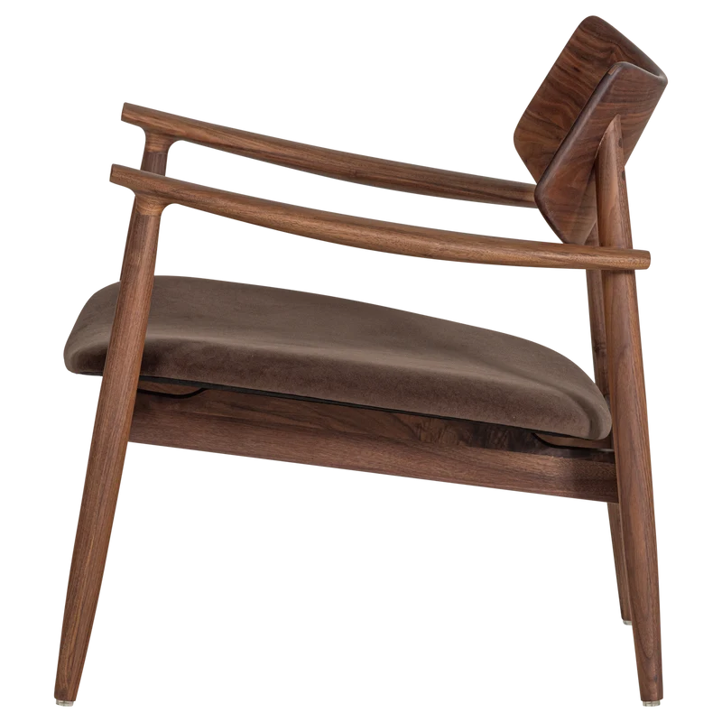 Bask sessel walnussholz braun