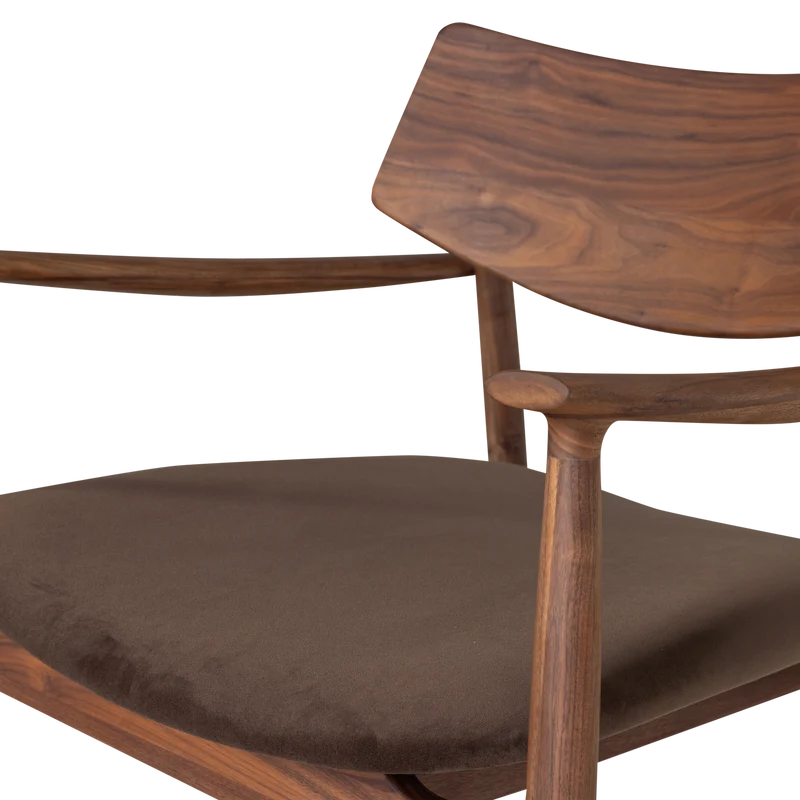 Bask sessel walnussholz braun