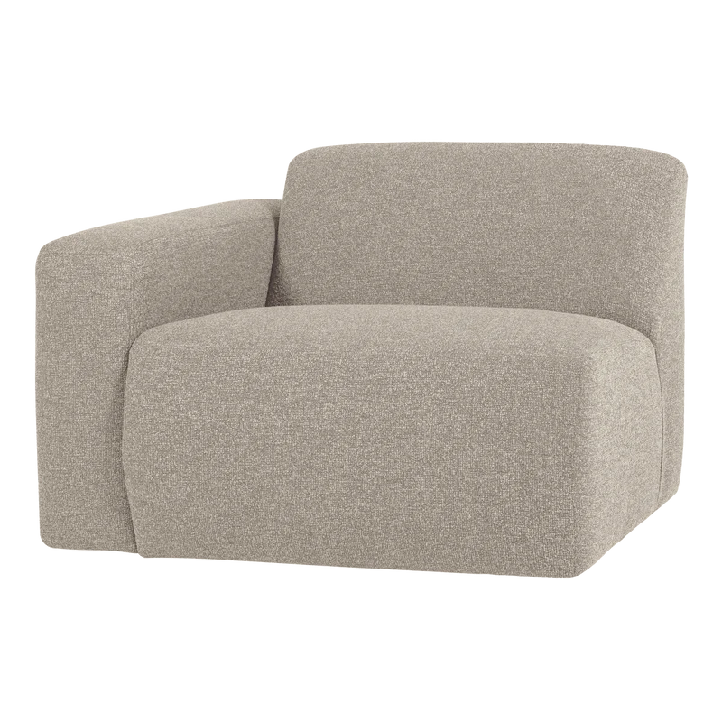Mojo Base 1-Sitzer-Element Armlehne links Bouclé Beige
