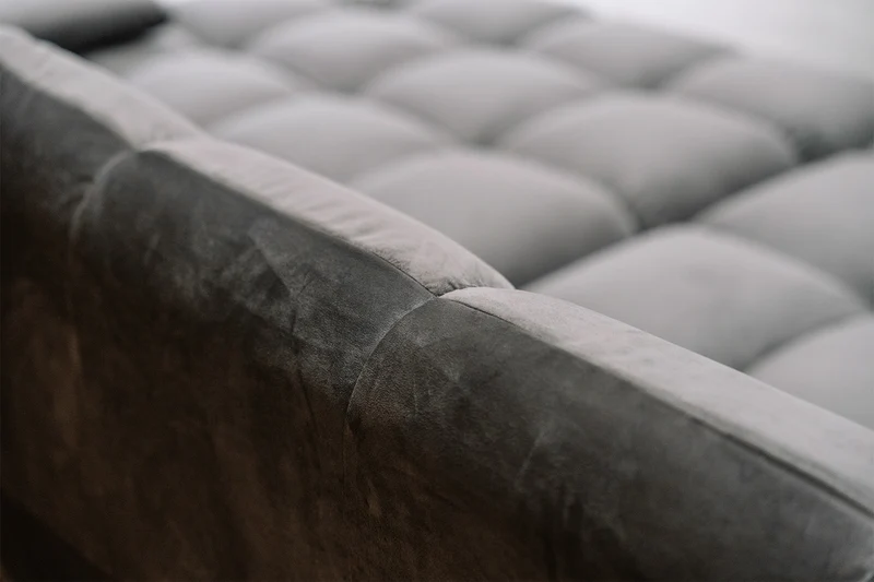 KAWOLA Big Sofa VIVIEN Velvet stone