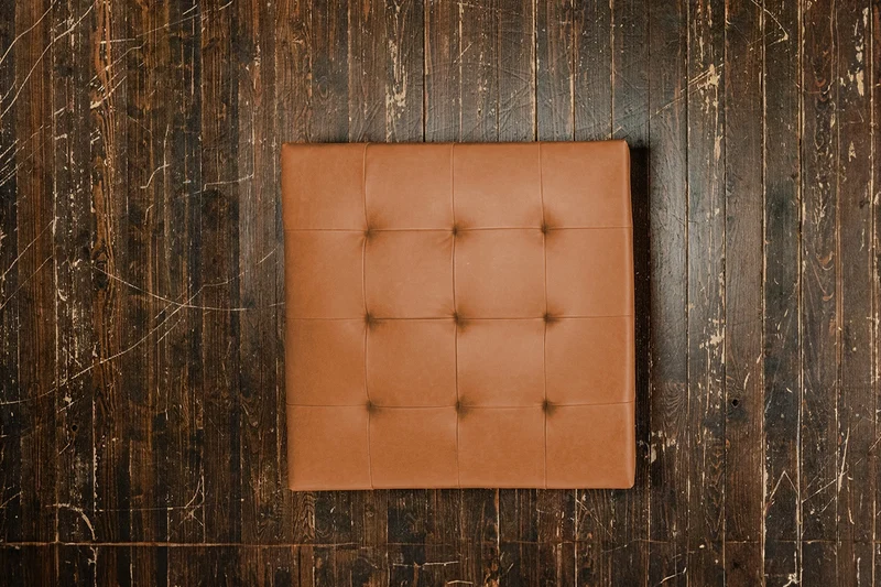KAWOLA Hocker WIOLO Leder cognac
