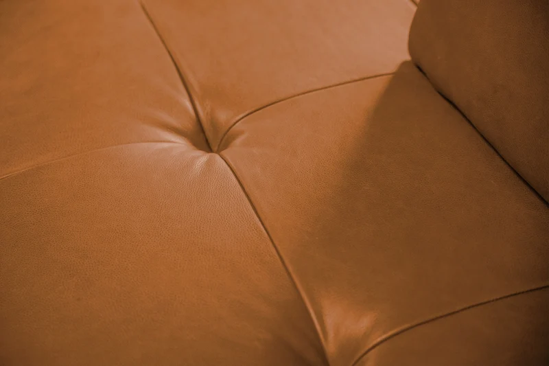 KAWOLA Hocker WIOLO Leder cognac