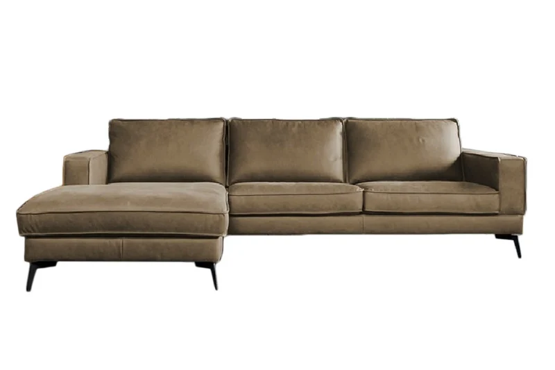 KAWOLA Sofa BLOOM Ecksofa Leder camel
