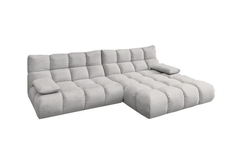 KAWOLA Sofa VIVIEN Ecksofa Velvet silber