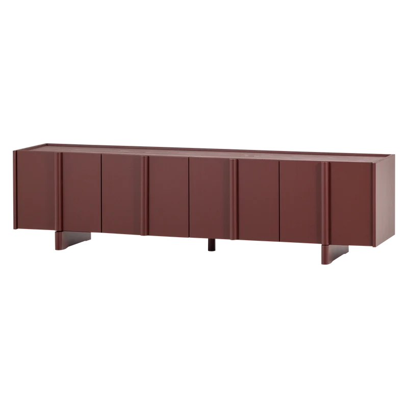 Basu TV-Möbel 200 cm Kiefer bordeauxrot