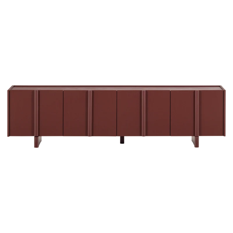 Basu TV-Möbel 200 cm Kiefer bordeauxrot