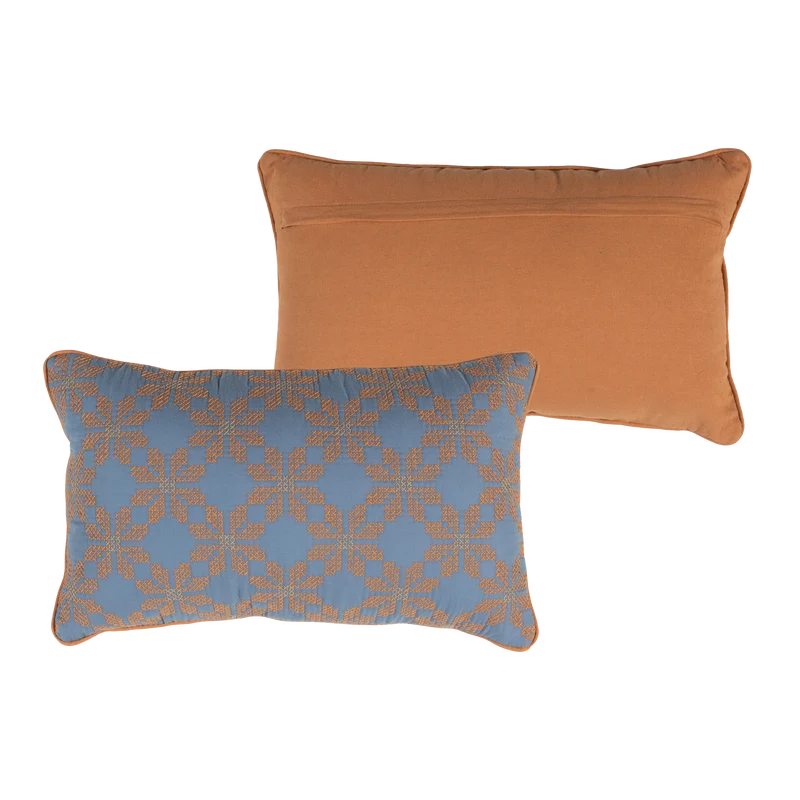 Lira kissen blau/orange - set mit 4