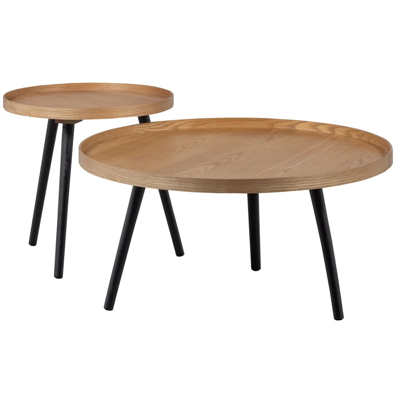 Mesa L holz beistelltisch natur