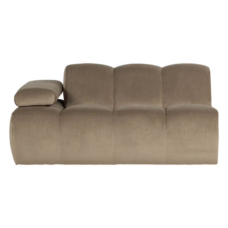 Mojo 1,5-Sitzer-Element Armlehne links Samt Khaki