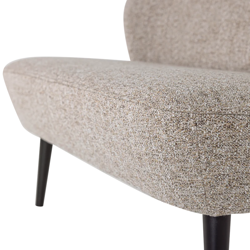 Sara kleines sofa webstoff natur melange