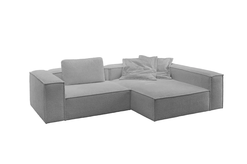 KAWOLA Sofa CARMO Ecksofa Stoff grau