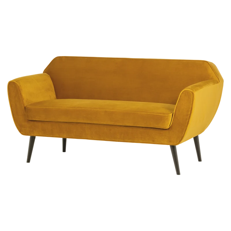 Rocco sofa 150 cm samt okergelb