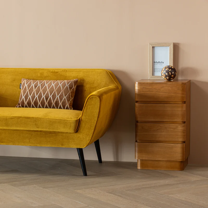 Rocco sofa 150 cm samt okergelb
