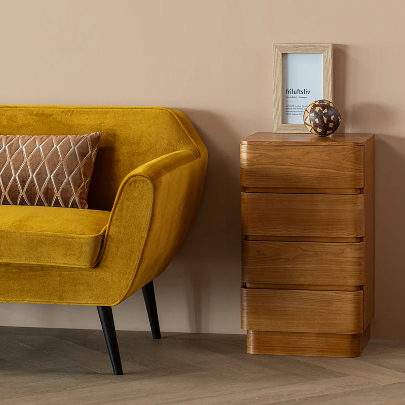 Rocco sofa 150 cm samt okergelb