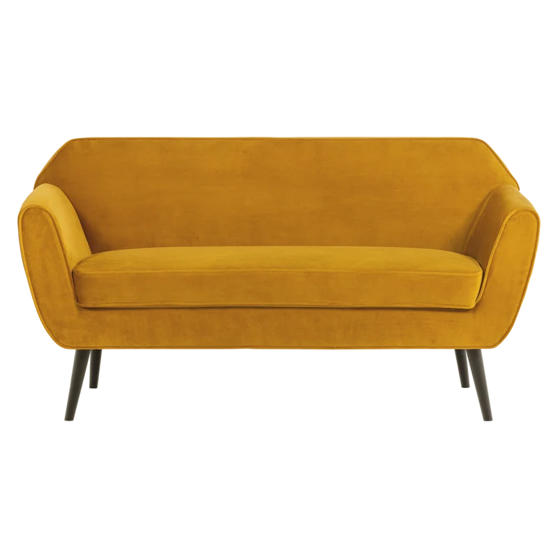 Rocco sofa 150 cm samt okergelb