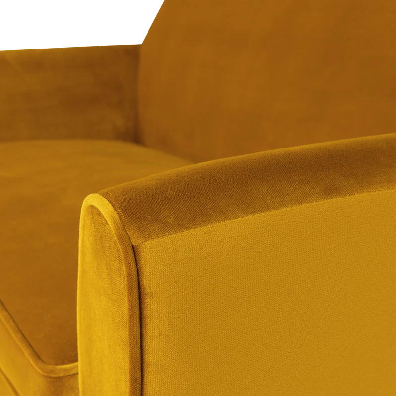 Rocco sofa 150 cm samt okergelb