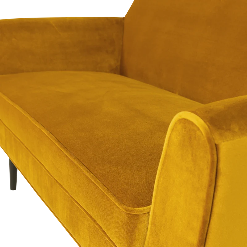 Rocco sofa 150 cm samt okergelb