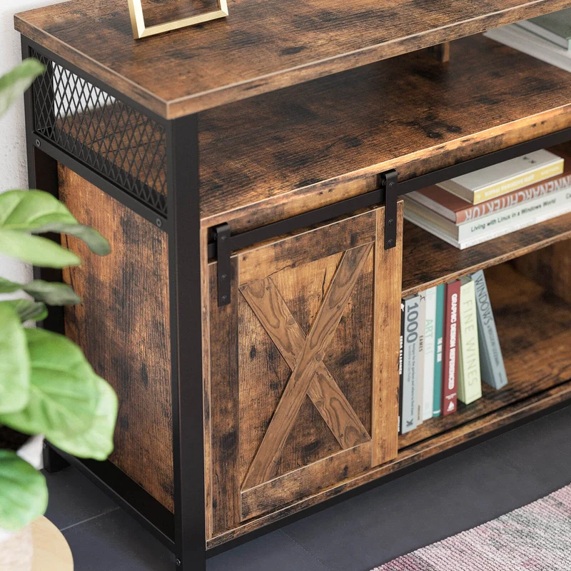Country-TV-Schrank mit Scheunentüren – Stabiles & geräumiges Design