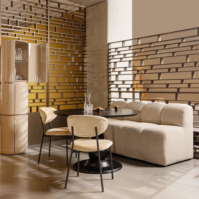 Sera runder schrank 188xø45 cm holz glanz sand