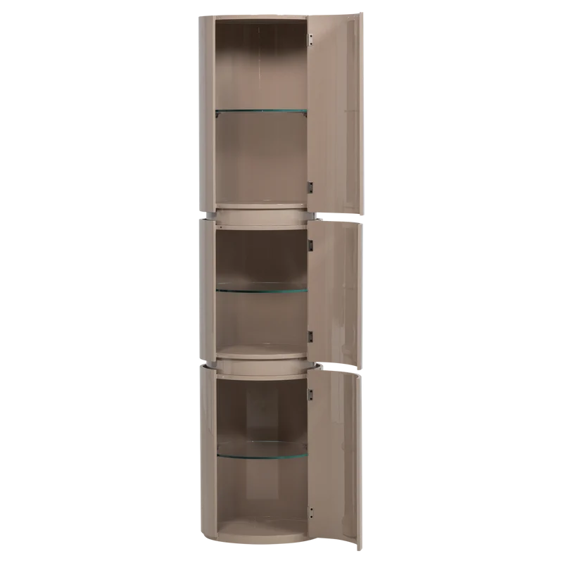 Sera runder schrank 188xø45 cm holz glanz sand