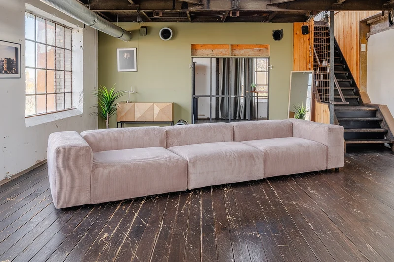 KAWOLA Sofa MIA Modulares Sofa 8-tlg. Cord taupe