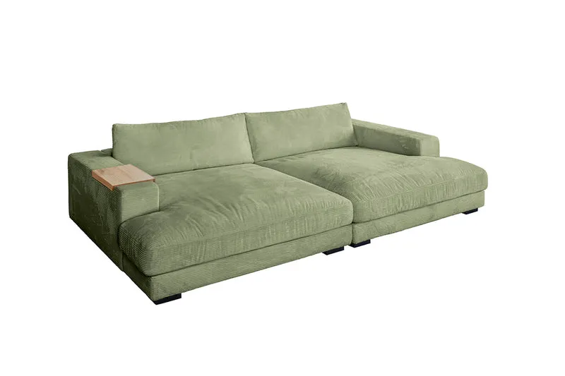 KAWOLA Big Sofa MADELINE Cord olivgrün