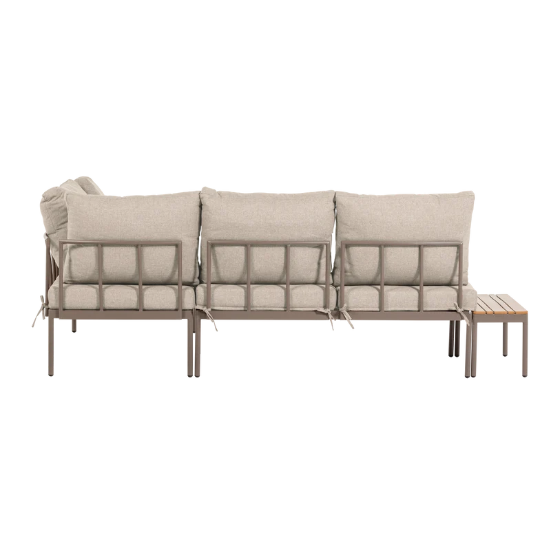 Modulares Garten-Lounge-Set Metall/Polywood beige