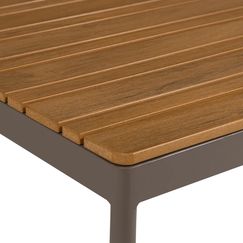 Modulares Garten-Lounge-Set Metall/Polywood beige