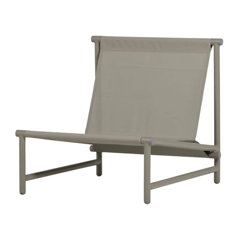 Garten-Loungesessel Aluminium Streifen weiß/sand
