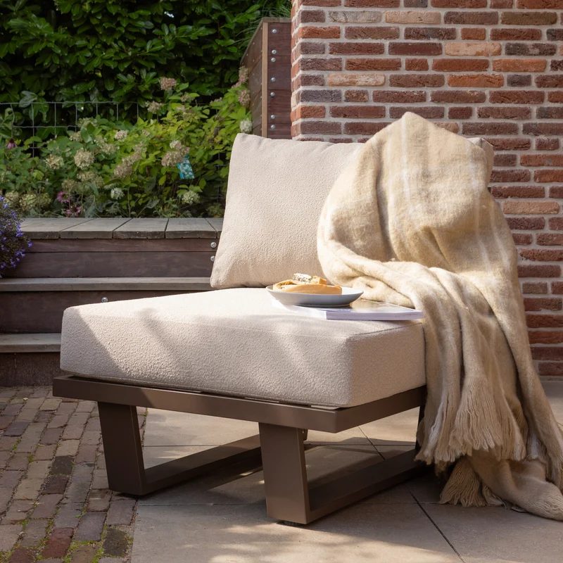 Loungesessel/1-Sitzer Element Aluminium braun