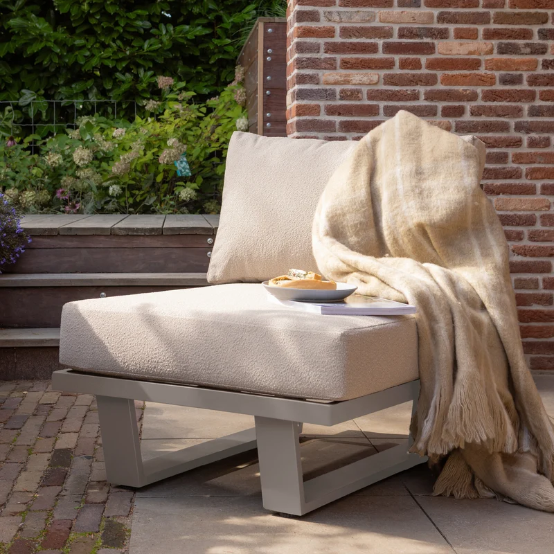 Loungesessel/1-Sitzer Element Aluminium sand