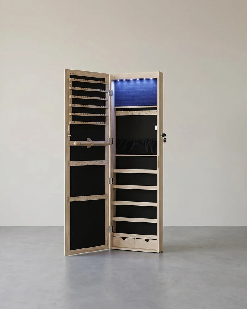 Hängender Schmuckspiegelschrank mit Stauraum – Elegant & Funktional