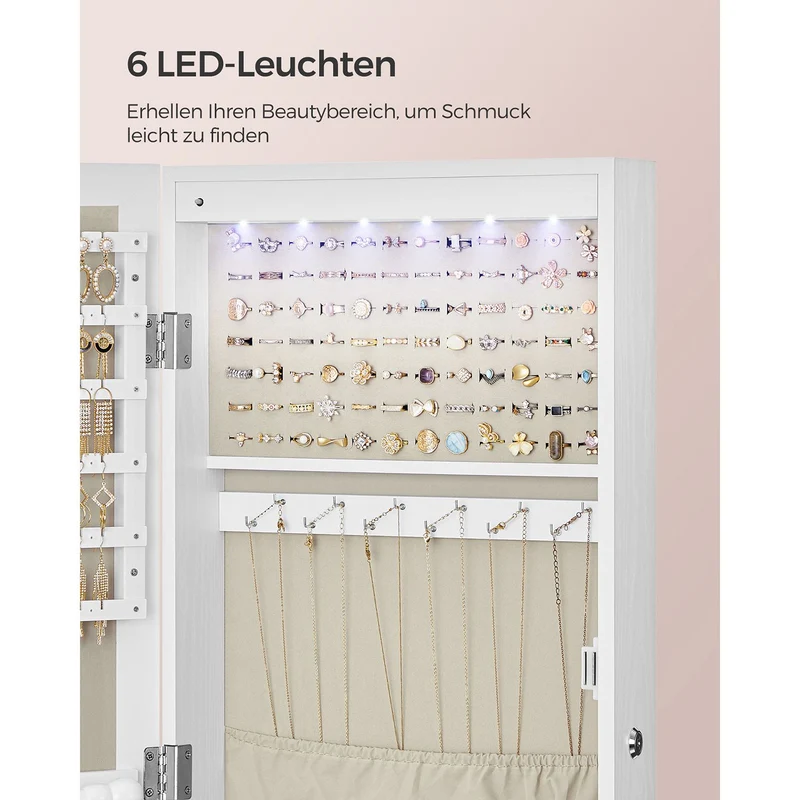 Hängender Schmuckspiegelschrank mit Stauraum – Elegant & Funktional