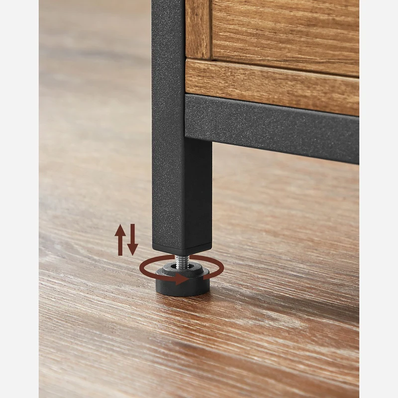 Couchtisch mit 2 Schubladen - Verstellbare Beine - 100 cm breit